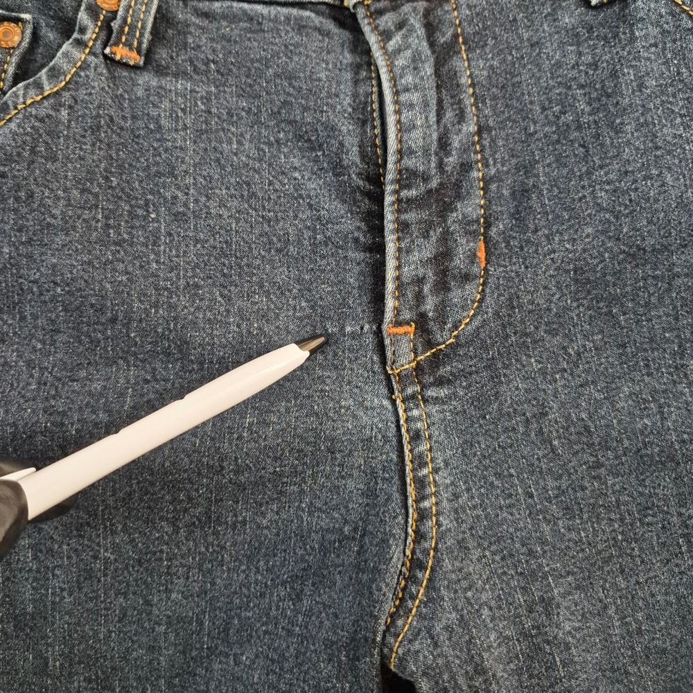 Signature by Levi Strauss & Co Womens Bootcut Jeans Dark Wash Size 10 Short - Picture 4 of 13